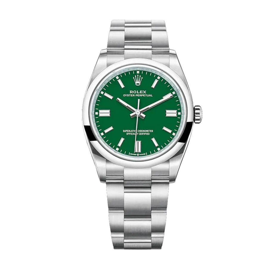 Rolex Oyster Perpetual 126000 Green Dial Replica