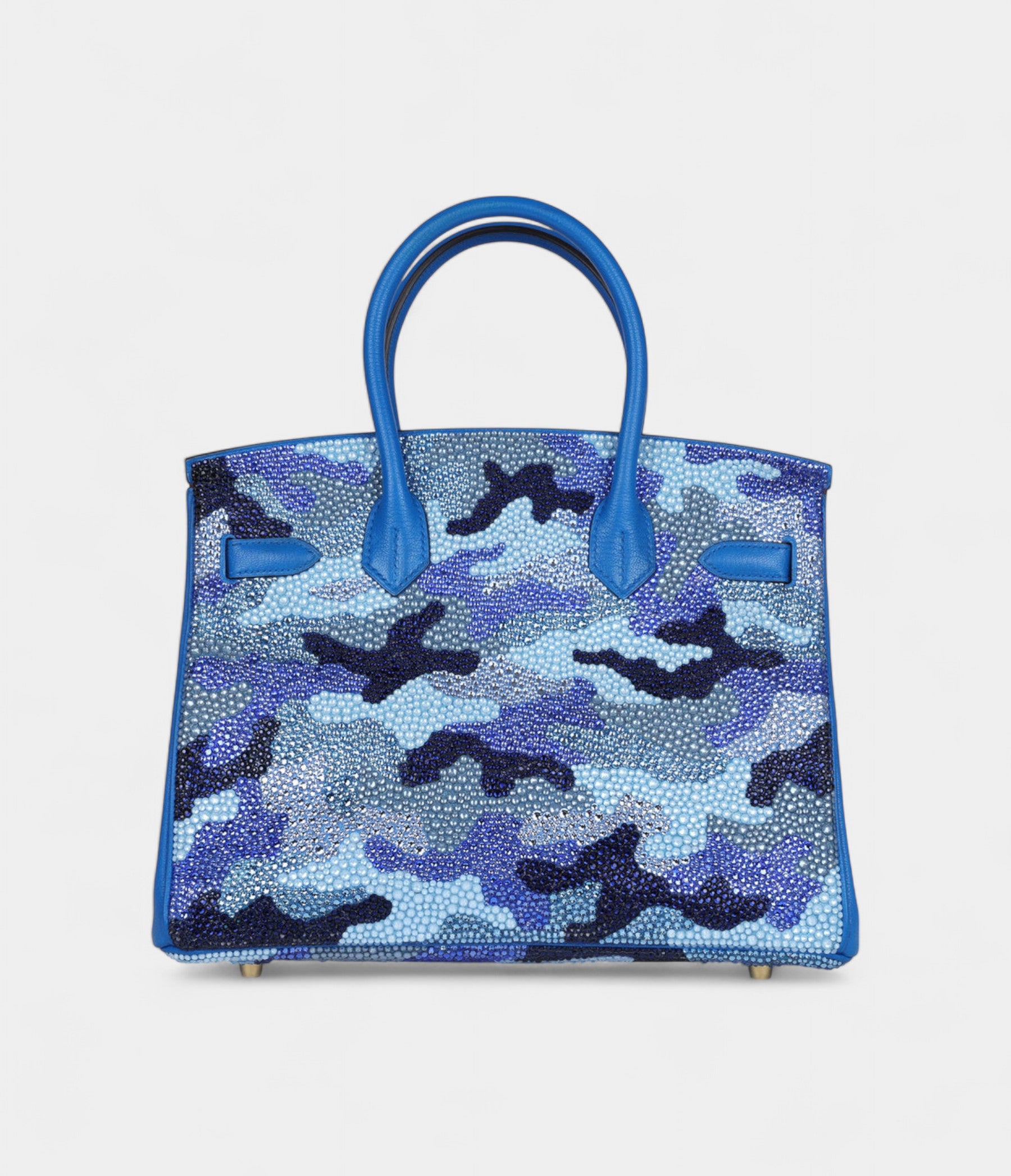 CustomCamouflageSwarovskiCrystalHermesBirkin30BleuHydraChevreGoldHardware_5.jpg Custom Camouflage Swarovski Crystal Hermès Birkin 30 Bleu Hydra Chevre Gold Hardware