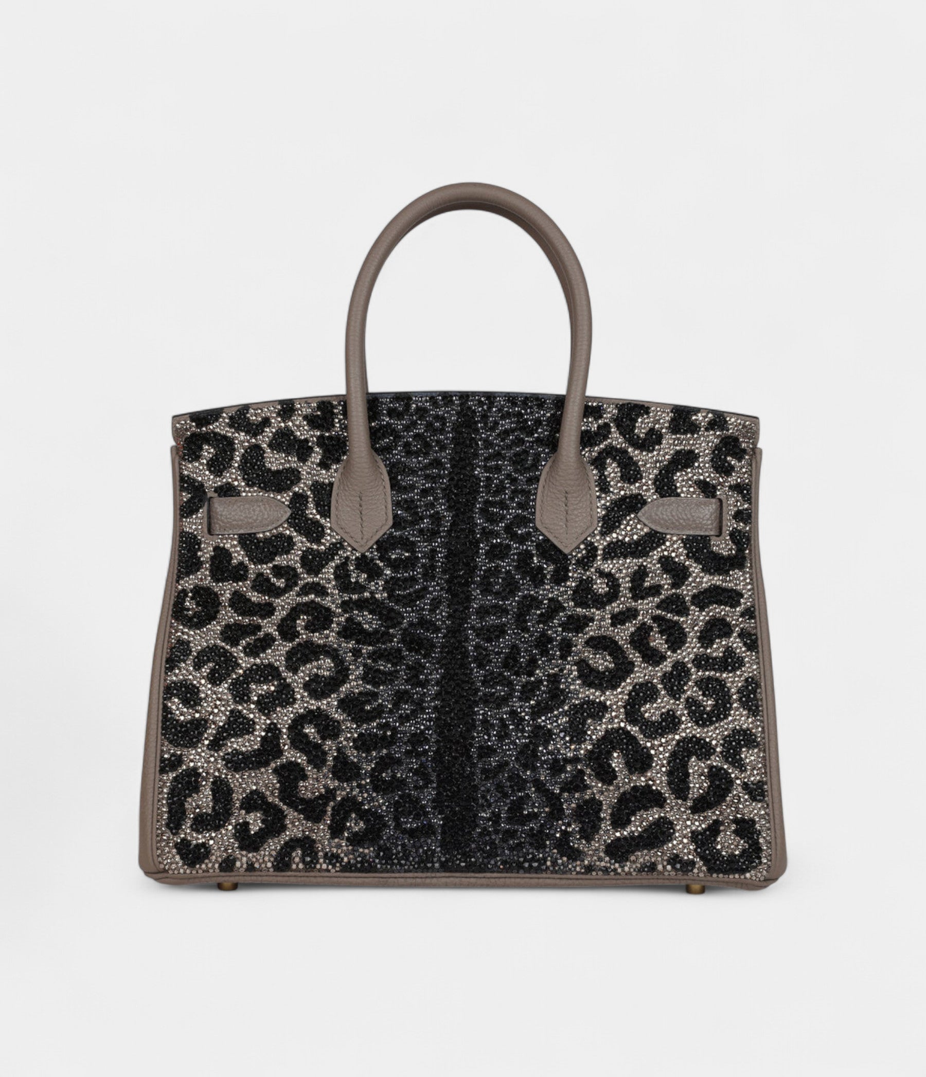 CustomLeopardSwarovskiCrystalHermesBirkin30GrisAsphalteTogoGoldHardware_4.jpg Custom Leopard Swarovski Crystal Hermès Birkin 30 Gris Asphalte Togo Gold Hardware