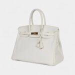 Hermès Birkin 35 White Clemence Gold Hardware