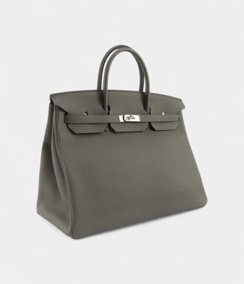 Hermes Birkin 40cm Gris Meyer Togo Leather With Palladium Hardware
