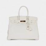 Hermès Birkin 35 White Clemence Gold Hardware