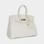 Hermès Birkin 35 White Clemence Gold Hardware