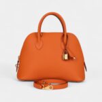 Hermès 1923 Bolide 25 Orange Epsom Gold Hardware