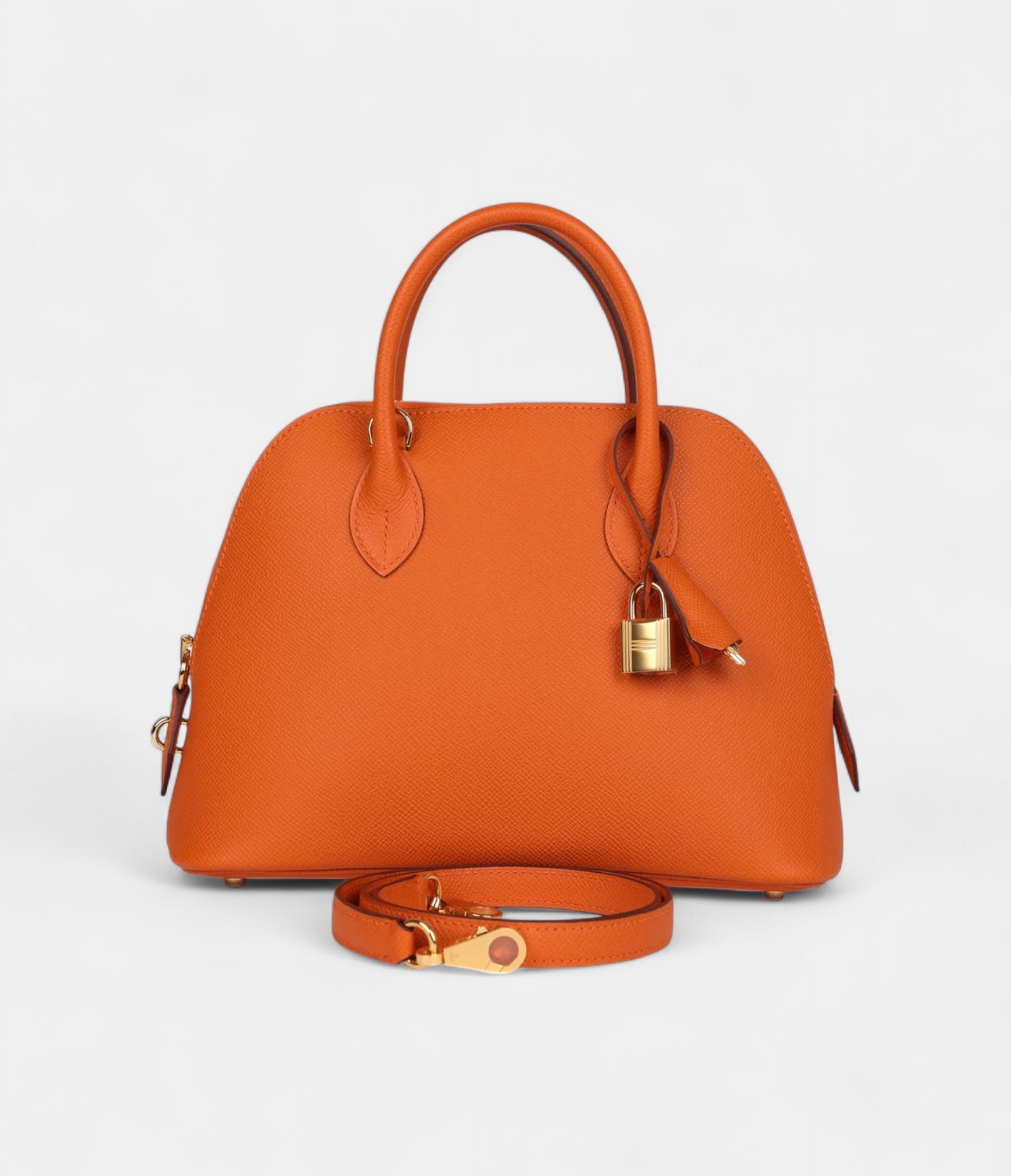 Hermès 1923 Bolide 25 Orange Epsom Gold Hardware