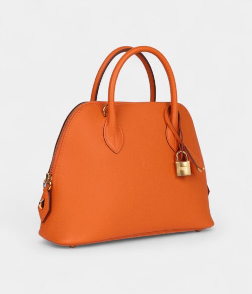 Hermès 1923 Bolide 25 Orange Epsom Gold Hardware