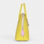 Hermès 1923 Bolide 25 Tricolor Lime, Mauve Sylvestre, and Nata Epsom Palladium Hardware