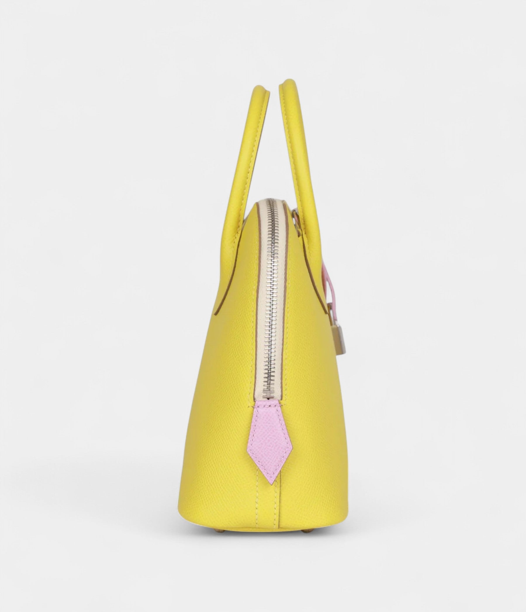Hermès 1923 Bolide 25 Tricolor Lime, Mauve Sylvestre, and Nata Epsom Palladium Hardware