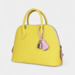 Hermès 1923 Bolide 25 Tricolor Lime, Mauve Sylvestre, and Nata Epsom Palladium Hardware