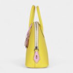 Hermès 1923 Bolide 25 Tricolor Lime, Mauve Sylvestre, and Nata Epsom Palladium Hardware