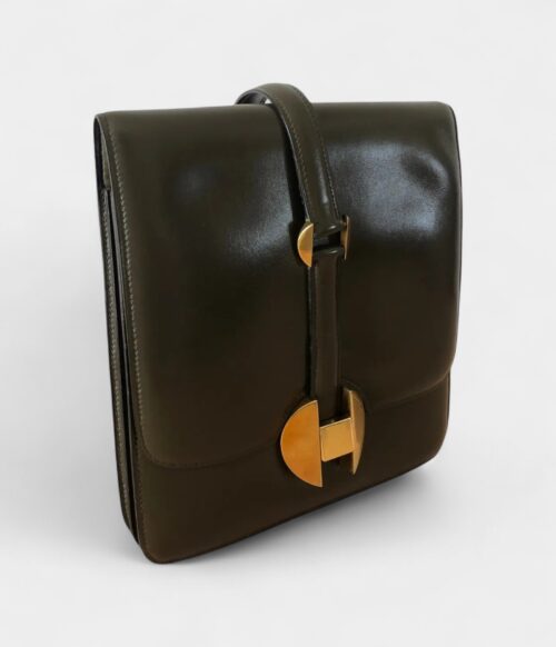 Hermès 2002 Green Leather Handbag