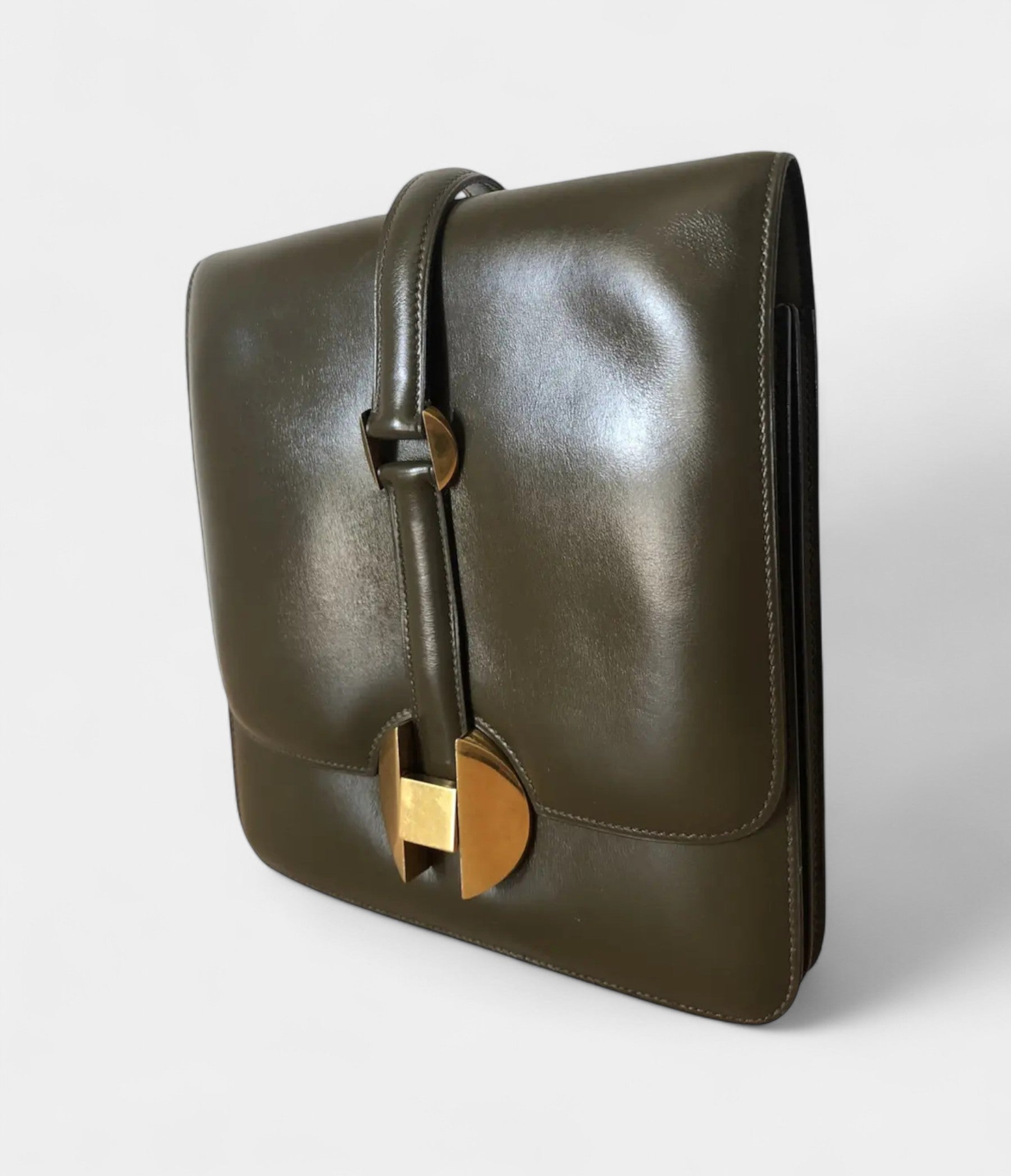 Hermès 2002 Green Leather Handbag