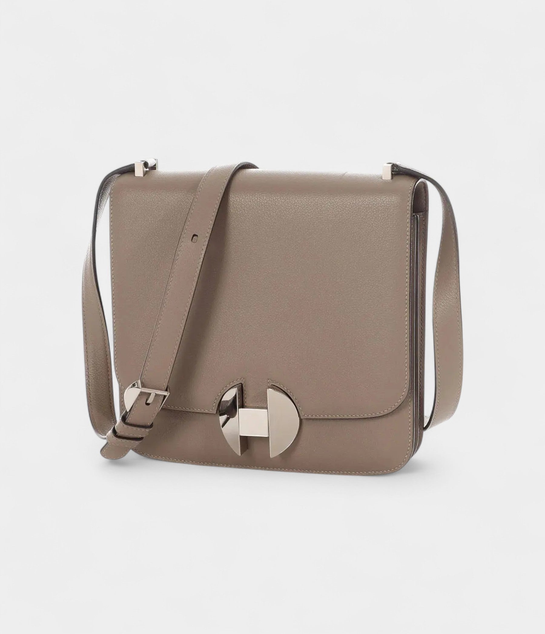 Hermès 2002 Grey Leather Handbag
