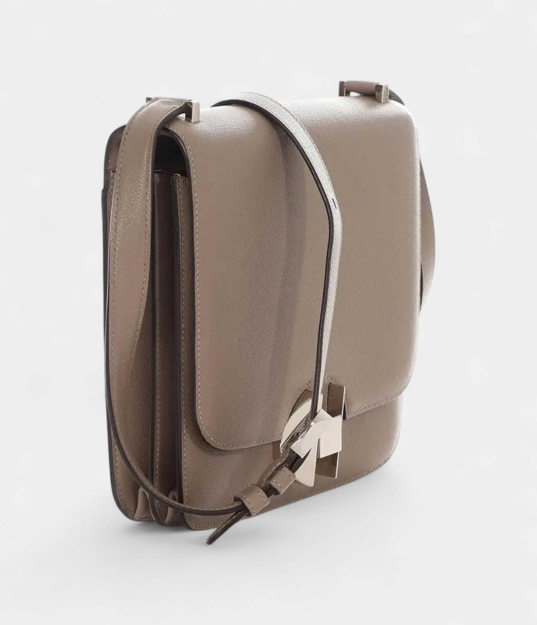 Hermès 2002 Grey Leather Handbag