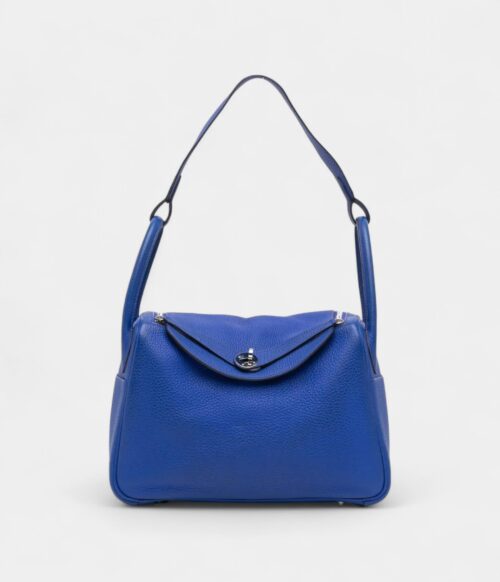 Hermès 2011 Togo Lindy 30 Satchel Rolled Handles and Flat Strap Bag