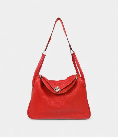 Hermès 2012 Clemence Lindy 30 Red Shoulder Bag