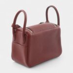 Hermès 2024 Mini Lindy 30 Bordeaux Red Shoulder Bag