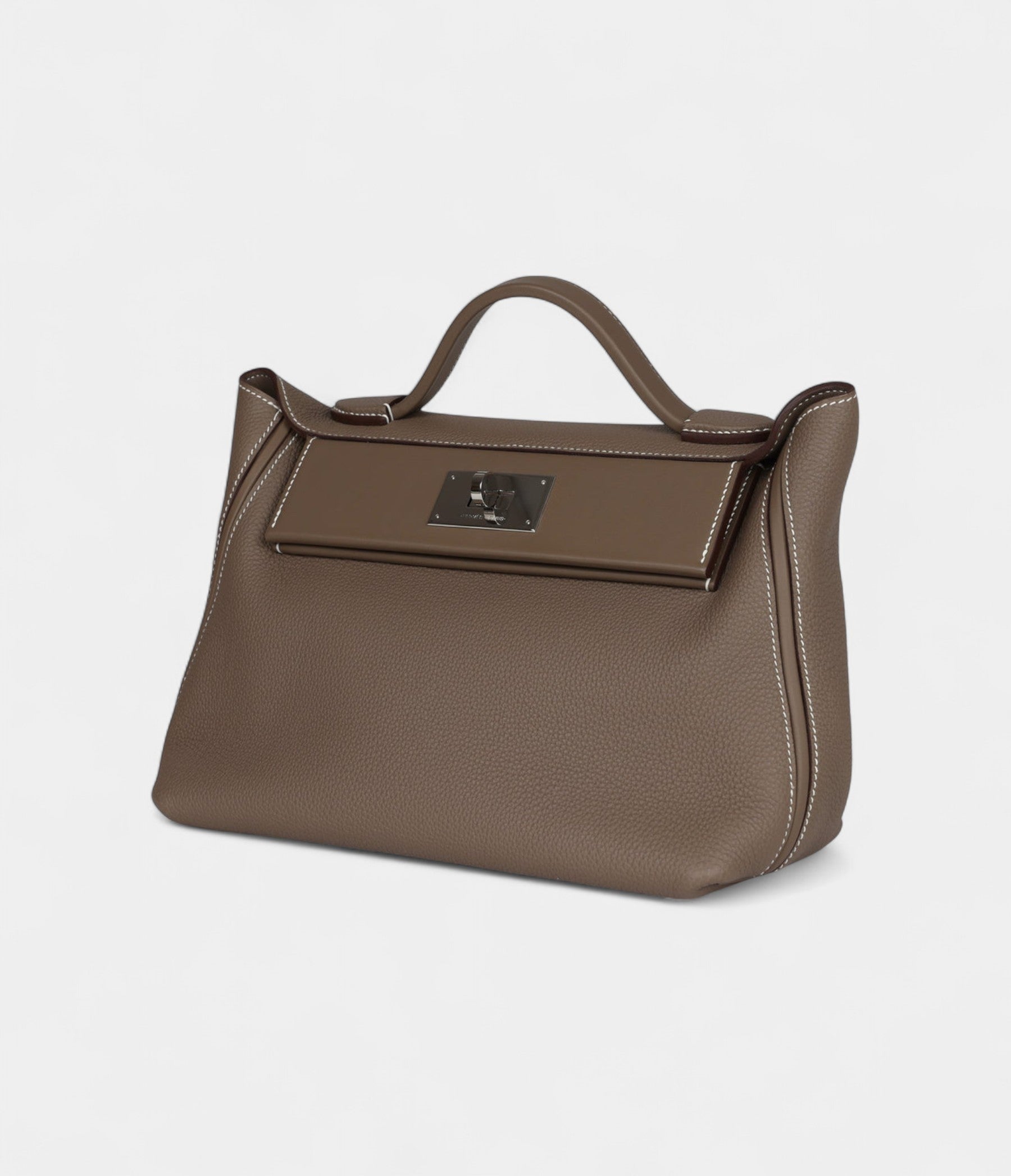 Hermes2424HandmadeEtoupeMauriceandSwiftPalladiumHardware_3.jpg Hermes 24/24 Handmade Etoupe Maurice and Swift Palladium Hardware