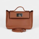 Hermes 24/24 Handmade Gold Evercolor and Swift Palladium Hardware