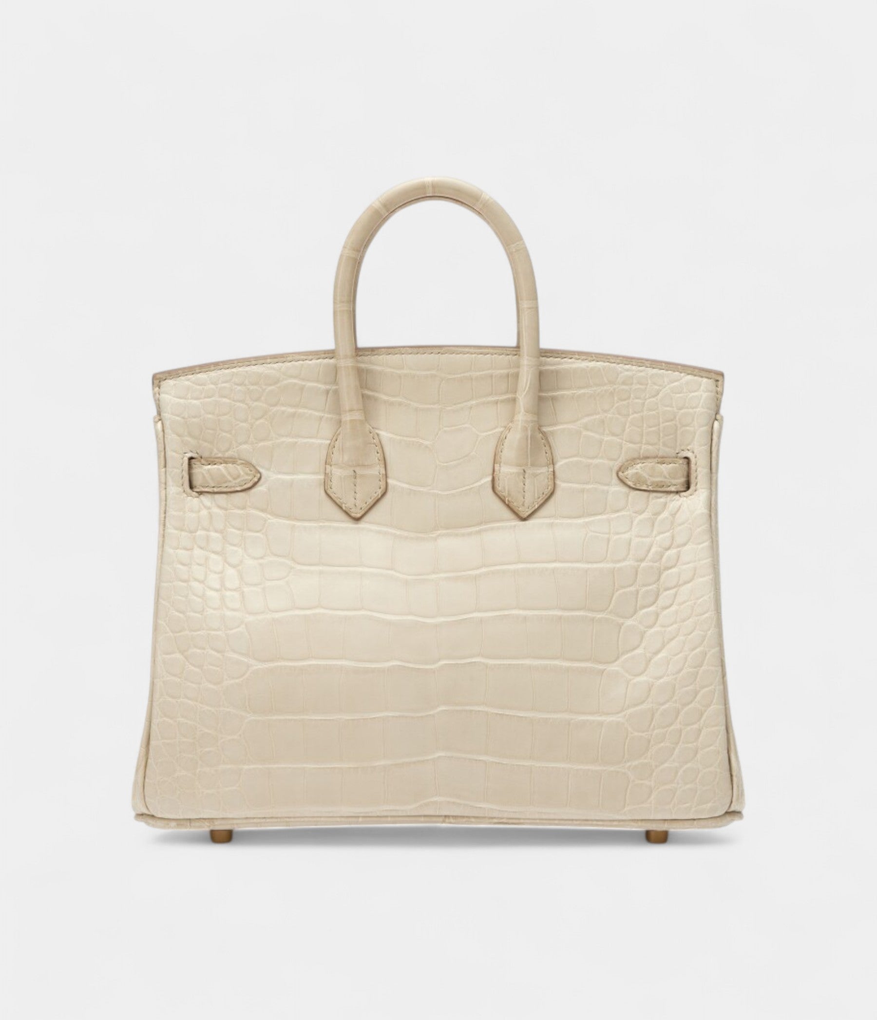 Hermès Beton Matte Mississippiensis Alligator Birkin 25 Gold Hardware