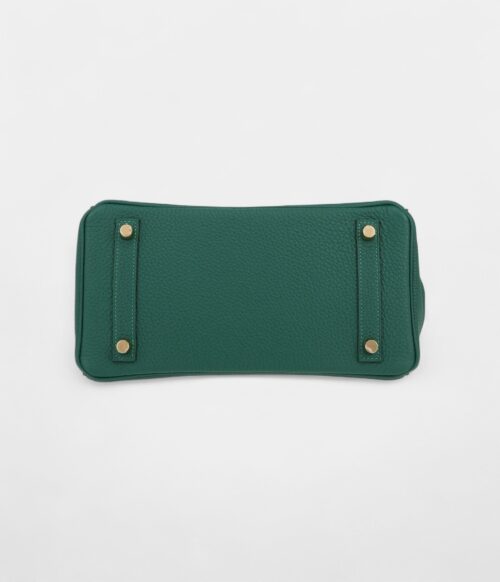 Hermès Birkin 25 Cm Handbag In Malachite Green Togo Leather