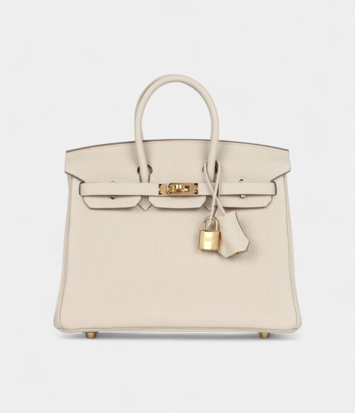 Hermès Birkin 25 Craie Togo Gold Hardware
