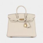 Hermès Birkin 25 Craie Togo Gold Hardware