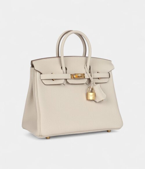 Hermès Birkin 25 Craie Togo Gold Hardware