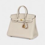 Hermès Birkin 25 Craie Togo Gold Hardware