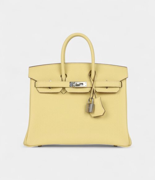 Hermès Birkin 25 Jaune Poussin Togo Palladium Hardware