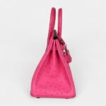 Hermès Birkin 25 Rose Tyrien Ostrich Palladium Hardware