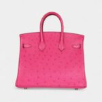 Hermès Birkin 25 Rose Tyrien Ostrich Palladium Hardware