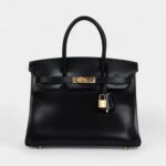 Hermès Birkin 30 Black Box Gold Hardware