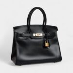 Hermès Birkin 30 Black Box Gold Hardware