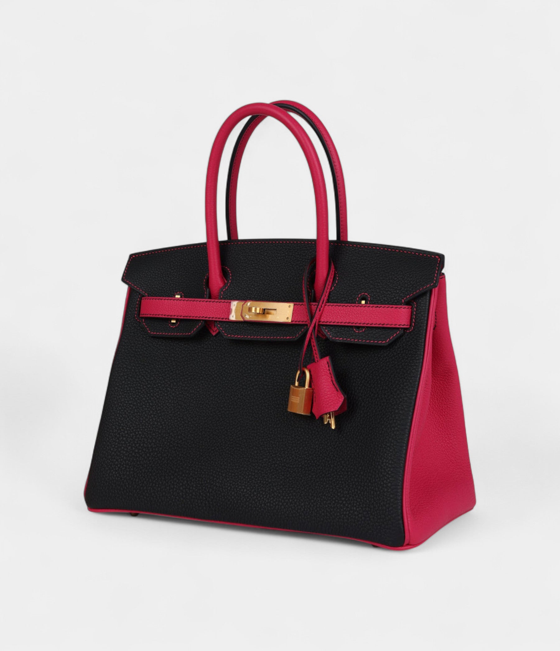 HermesBirkin30BlackandRoseMexicoTogoBrushedGoldHardware_3.jpg Hermès Birkin 30 Black and Rose Mexico Togo Brushed Gold Hardware