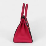 Hermès Birkin 30 Black and Rose Mexico Togo Brushed Gold Hardware