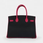Hermès Birkin 30 Black and Rose Mexico Togo Brushed Gold Hardware