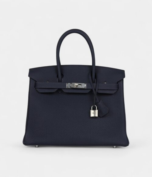 Hermès Birkin 30 Bleu Nuit Togo Palladium Hardware