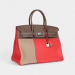 Hermès Birkin 30 Cascade Rose Jaipur, Etoupe and Argile Swift and Clemence Brushed Palladium Hardware