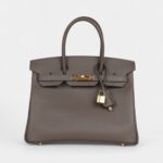 Hermès Birkin 30 Etain Epsom Gold Hardware