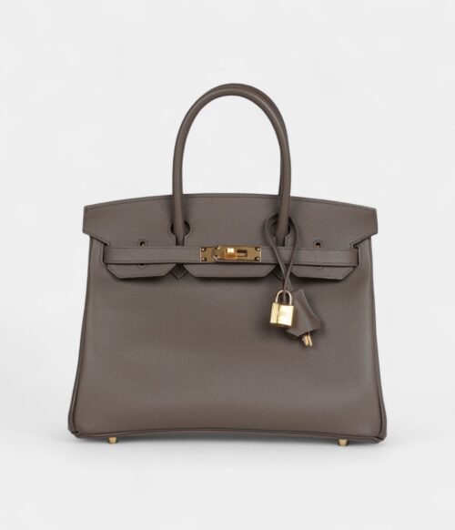 Hermès Birkin 30 Etain Epsom Gold Hardware