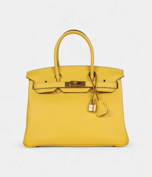 Hermès Birkin 30 Jaune de Naples Novillo Gold Hardware