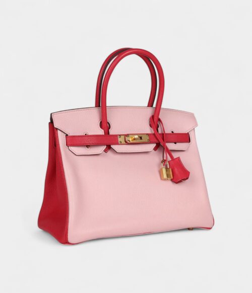 Hermès Birkin 30 Rose Sakura and Rose Extreme Chevre Gold Hardware
