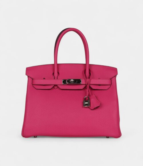 Hermès Birkin 30 Rose Shocking Clemence Palladium Hardware