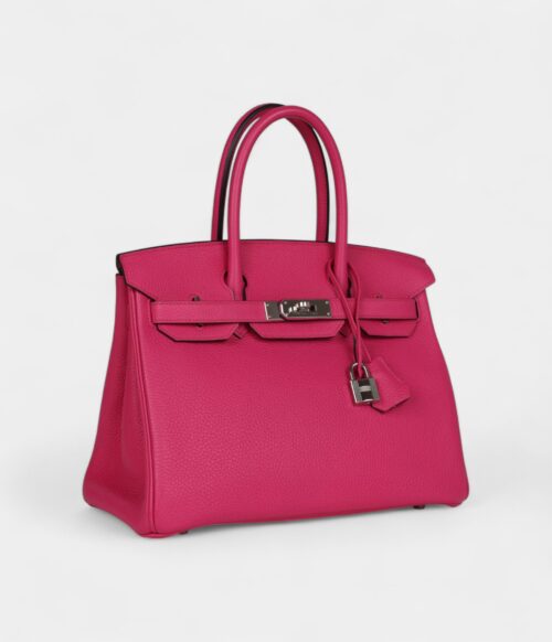 Hermès Birkin 30 Rose Shocking Clemence Palladium Hardware