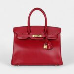 Hermès Birkin 30 Rouge Vif Tadelakt Gold Hardware