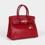 Hermès Birkin 30 Rouge Vif Tadelakt Gold Hardware