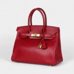 Hermès Birkin 30 Rouge Vif Tadelakt Gold Hardware