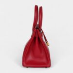 Hermès Birkin 30 Rouge Vif Tadelakt Gold Hardware