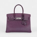 Hermès Birkin 30 Violet Ostrich Palladium Hardware
